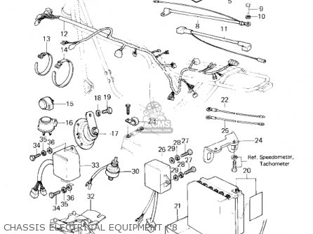 CHASSIS ELECTRICAL EQUIPMENT ('8 - KZ1000D3 Z1R 1980 CANADA