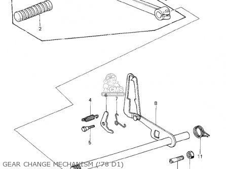 GEAR CHANGE MECHANISM ('78 D1) - KZ1000D3 Z1R 1980 CANADA