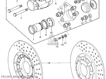 FRONT BRAKE ('78 D1) - KZ1000D3 Z1R 1980 CANADA
