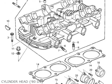 CYLINDER HEAD ('80 D3) - KZ1000D3 Z1R 1980 CANADA