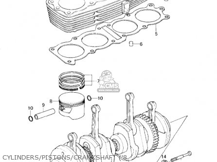 CYLINDERS/PISTONS/CRANKSHAFT ('8 - KZ1000D3 Z1R 1980 CANADA