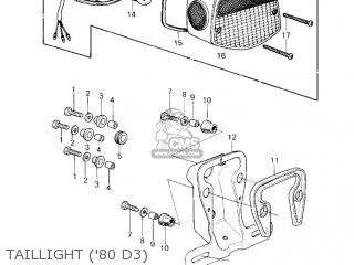 TAILLIGHT ('80 D3) - KZ1000D3 Z1R 1980 CANADA
