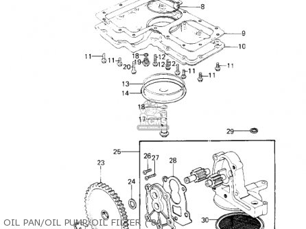OIL PAN/OIL PUMP/OIL FILTER ('80 - KZ1000D3 Z1R 1980 CANADA