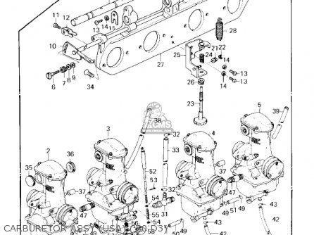 CARBURETOR ASSY (USA) ('80 D3) - KZ1000D3 Z1R 1980 CANADA