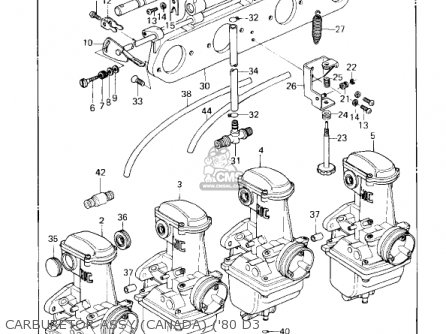 CARBURETOR ASSY (CANADA) ('80 D3 - KZ1000D3 Z1R 1980 CANADA