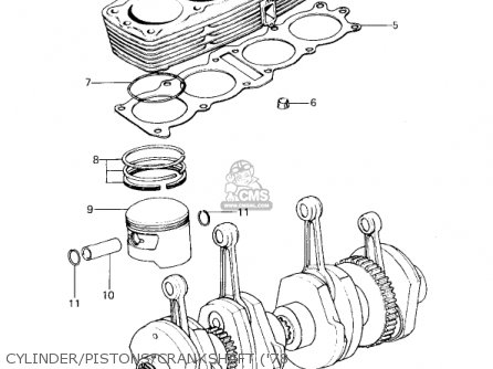CYLINDER/PISTONS/CRANKSHAFT ('78 - KZ1000D3 Z1R 1980 CANADA