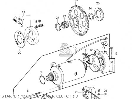 STARTER MOTOR/STARTER CLUTCH ('8 - KZ1000D3 Z1R 1980 CANADA