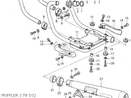 MUFFLER ('78 D1) - KZ1000D3 Z1R 1980 CANADA