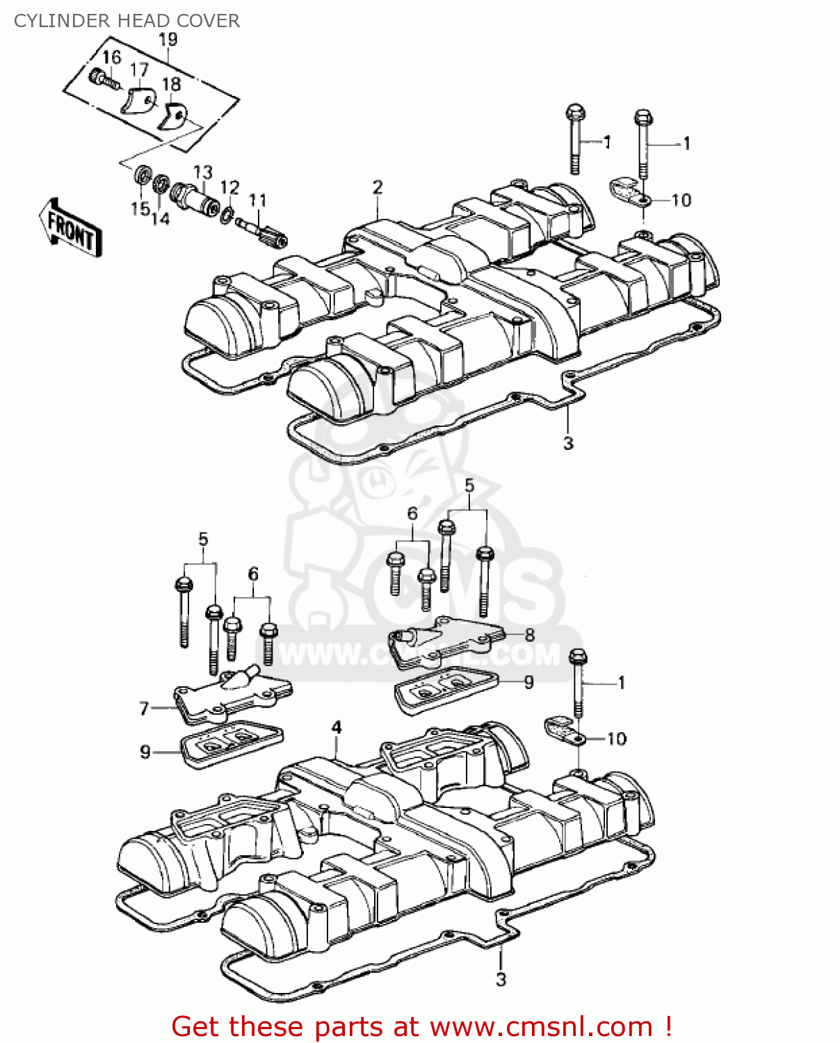 CYLINDER HEAD COVER KZ1000E1 SHAFT 1979 CANADA