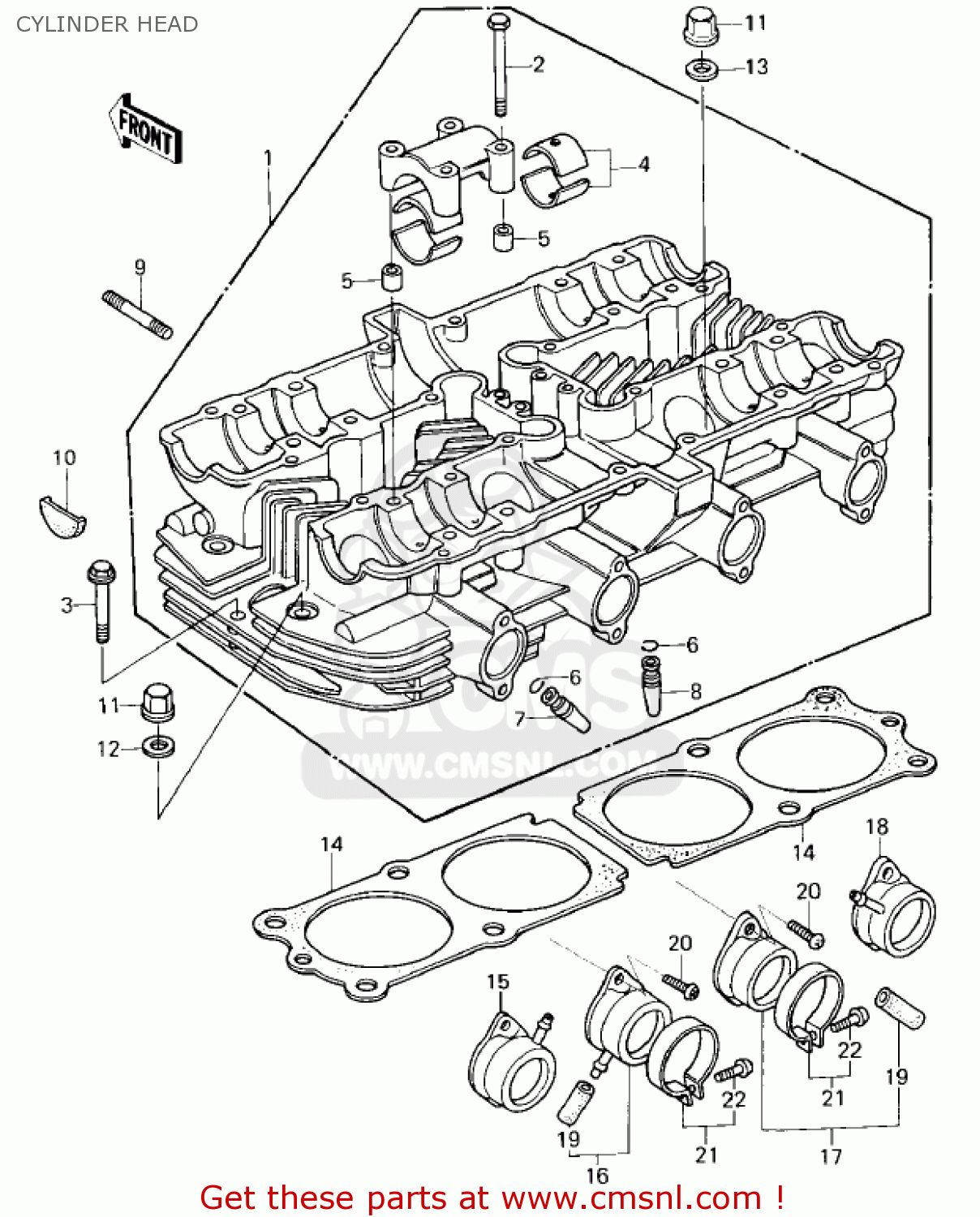 CYLINDER HEAD KZ1000E1 SHAFT 1979 CANADA