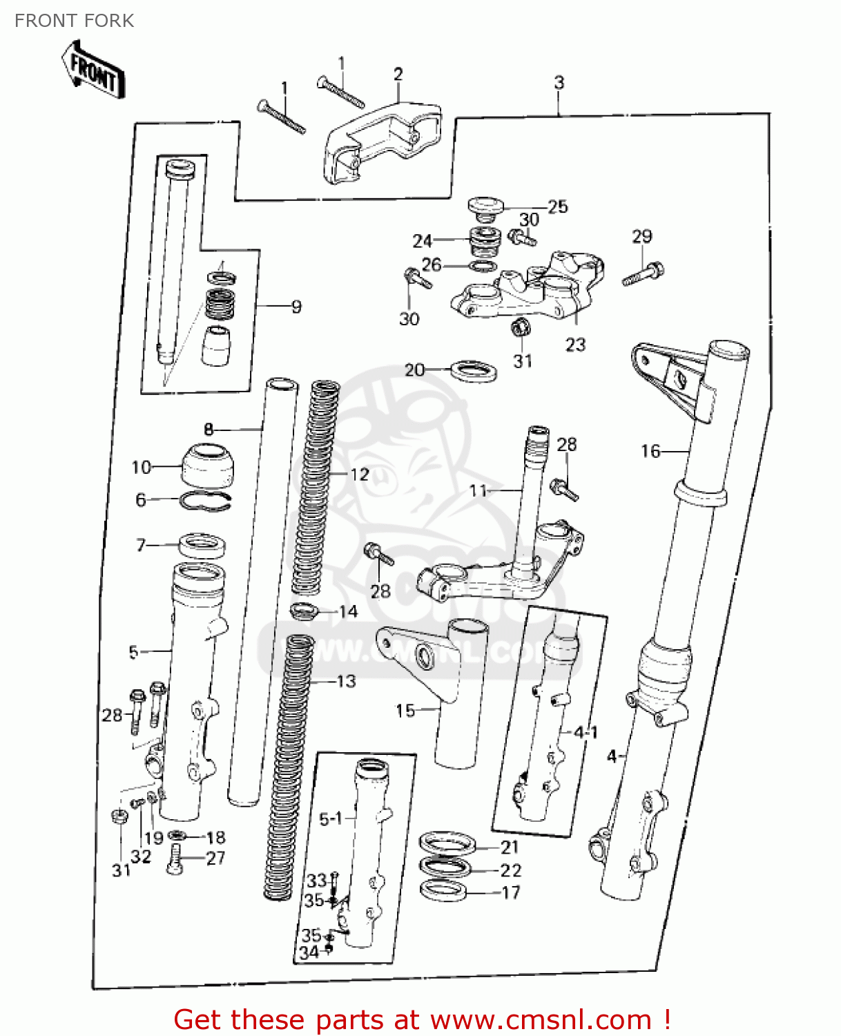 FRONT FORK KZ1000E1 SHAFT 1979 CANADA