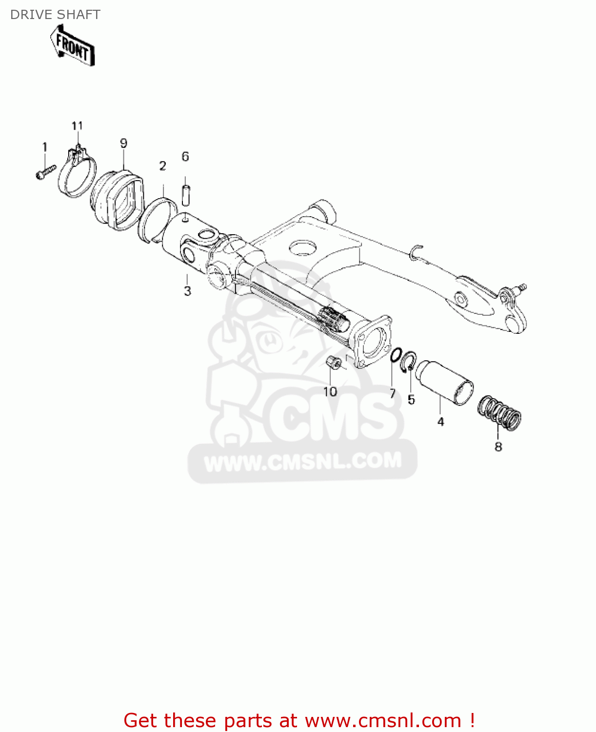 DRIVE SHAFT KZ1000E1 SHAFT 1979 CANADA