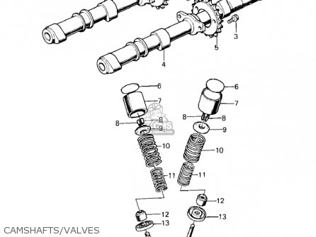 CAMSHAFTS/VALVES - KZ1000E1 SHAFT 1979 CANADA