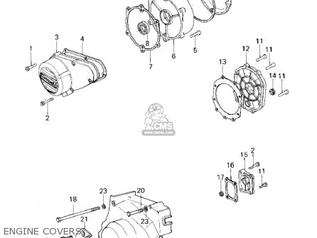 ENGINE COVERS - KZ1000E1 SHAFT 1979 CANADA