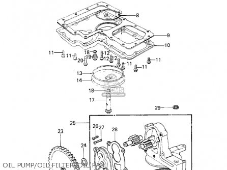 OIL PUMP/OIL FILTER/OIL PAN - KZ1000E1 SHAFT 1979 CANADA