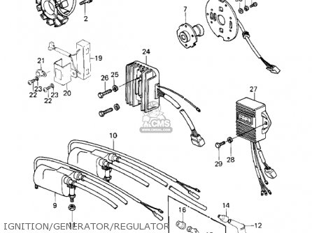 IGNITION/GENERATOR/REGULATOR - KZ1000E1 SHAFT 1979 CANADA