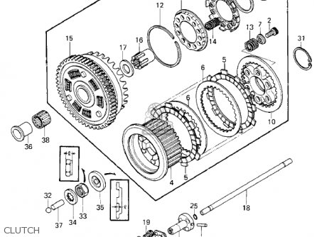 CLUTCH - KZ1000E1 SHAFT 1979 CANADA