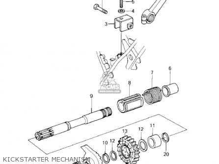 KICKSTARTER MECHANISM - KZ1000E1 SHAFT 1979 CANADA