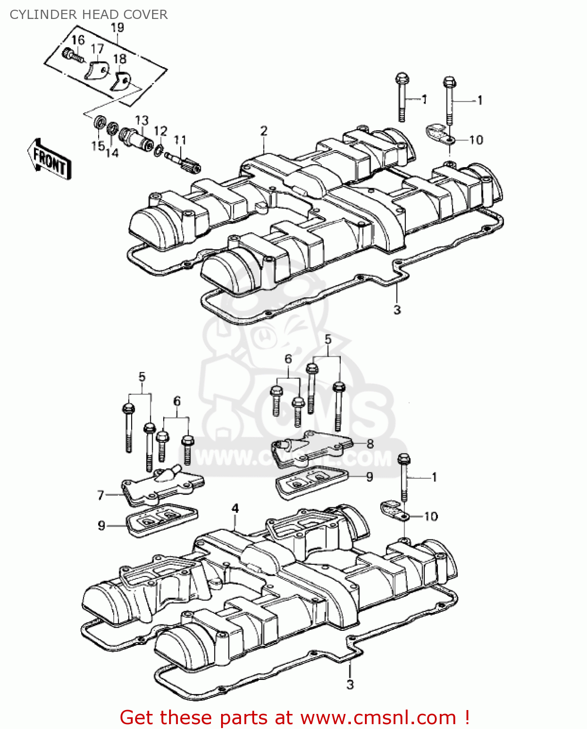 CYLINDER HEAD COVER KZ1000E2 SHAFT 1980 CANADA