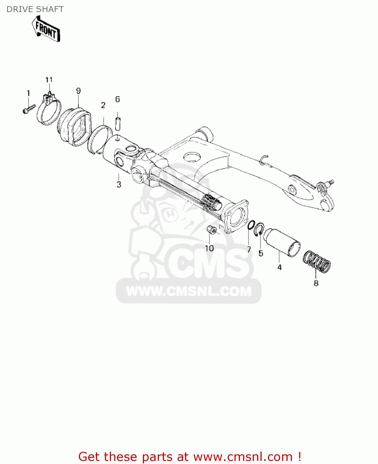 DRIVE SHAFT KZ1000E2 SHAFT 1980 CANADA