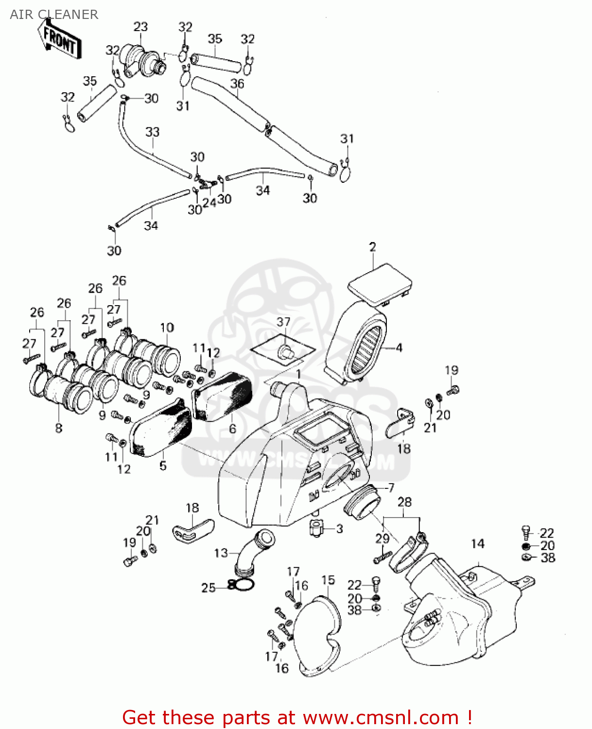 AIR CLEANER KZ1000E2 SHAFT 1980 CANADA