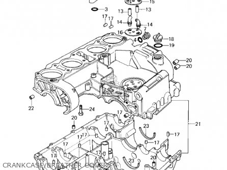 CRANKCASE/BREATHER COVER - KZ1000E2 SHAFT 1980 CANADA
