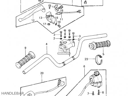 HANDLEBAR - KZ1000E2 SHAFT 1980 CANADA