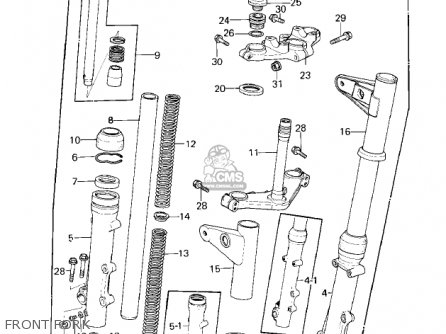 FRONT FORK - KZ1000E2 SHAFT 1980 CANADA