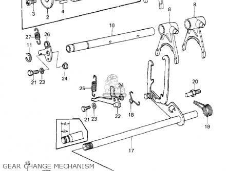 GEAR CHANGE MECHANISM - KZ1000E2 SHAFT 1980 CANADA
