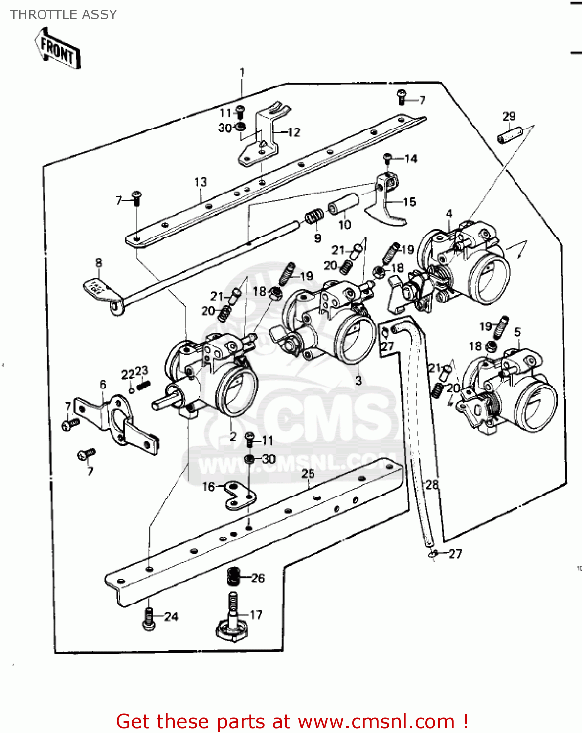 THROTTLE ASSY KZ1000G1 CLASSIC 1980 CANADA