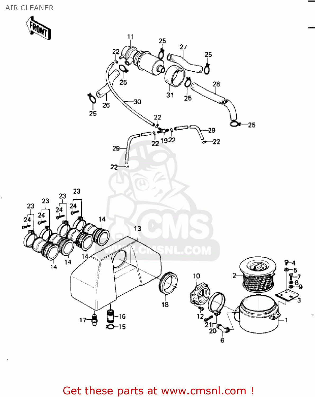 AIR CLEANER KZ1000G1 CLASSIC 1980 CANADA