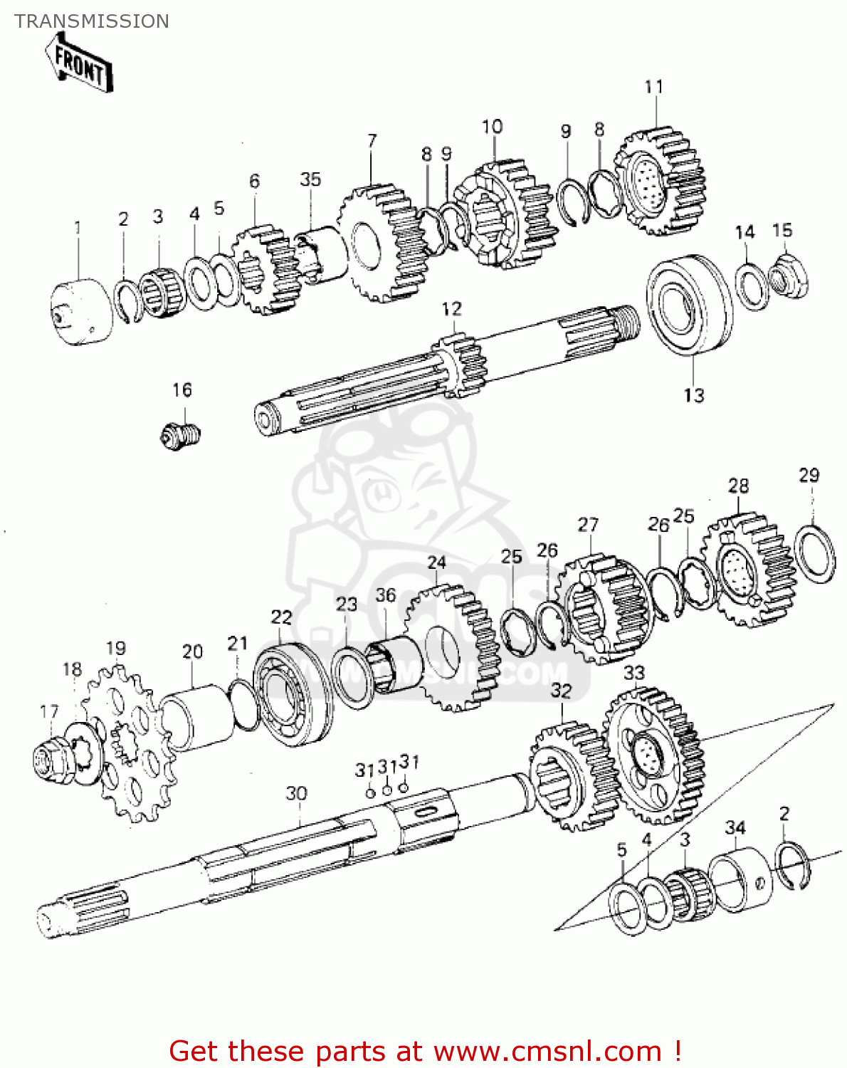 TRANSMISSION KZ1000G1 CLASSIC 1980 CANADA