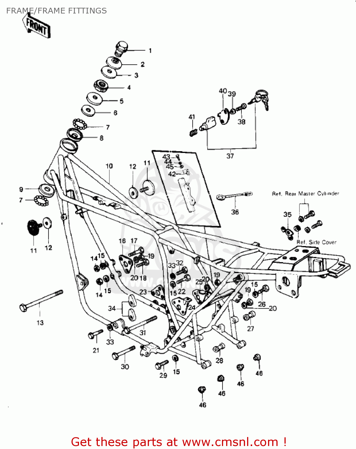 FRAME/FRAME FITTINGS KZ1000G1 CLASSIC 1980 CANADA