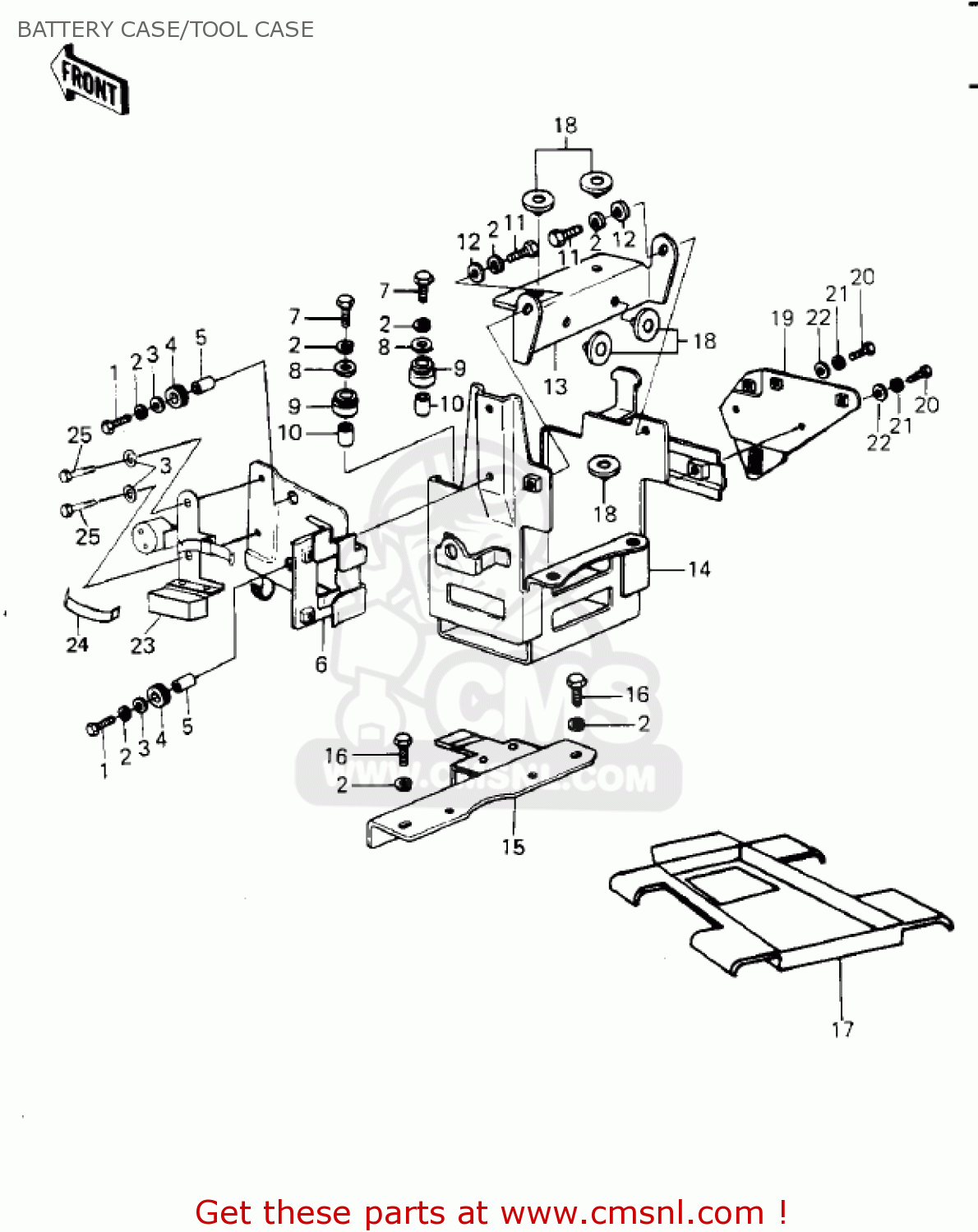 BATTERY CASE/TOOL CASE KZ1000G1 CLASSIC 1980 CANADA