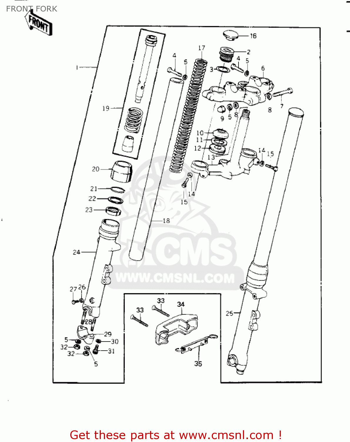 FRONT FORK KZ1000G1 CLASSIC 1980 CANADA