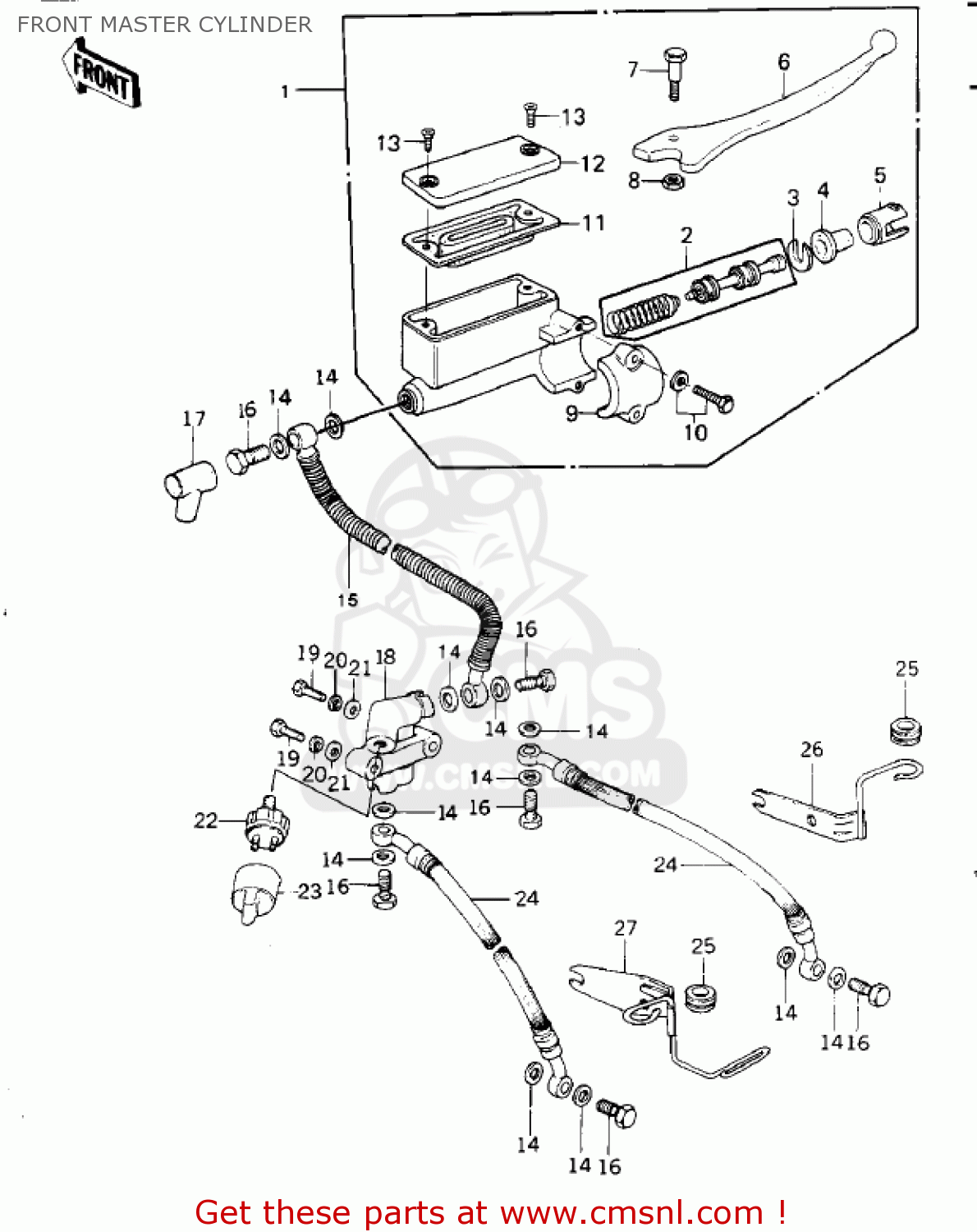 FRONT MASTER CYLINDER KZ1000G1 CLASSIC 1980 CANADA