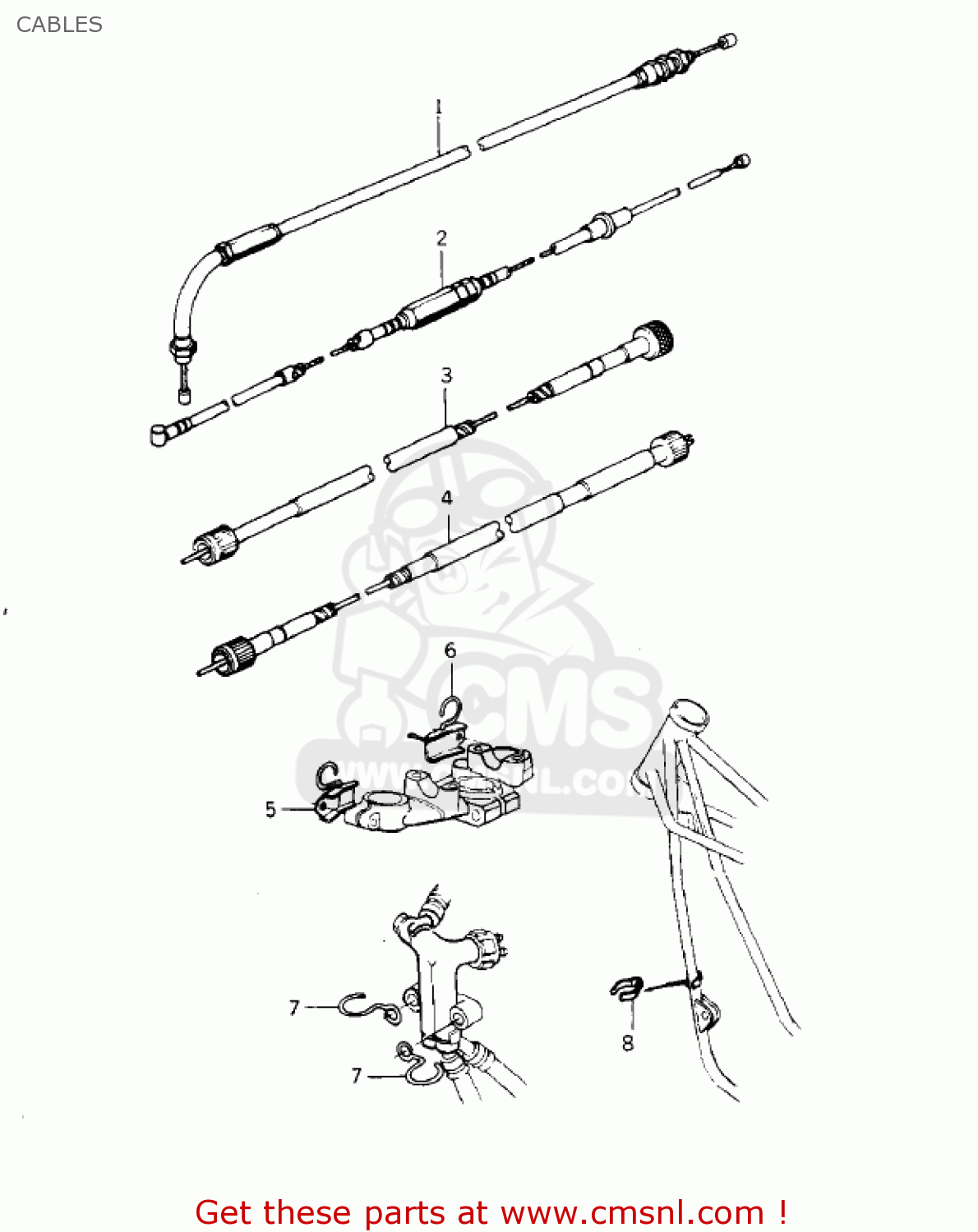 CABLES KZ1000G1 CLASSIC 1980 CANADA
