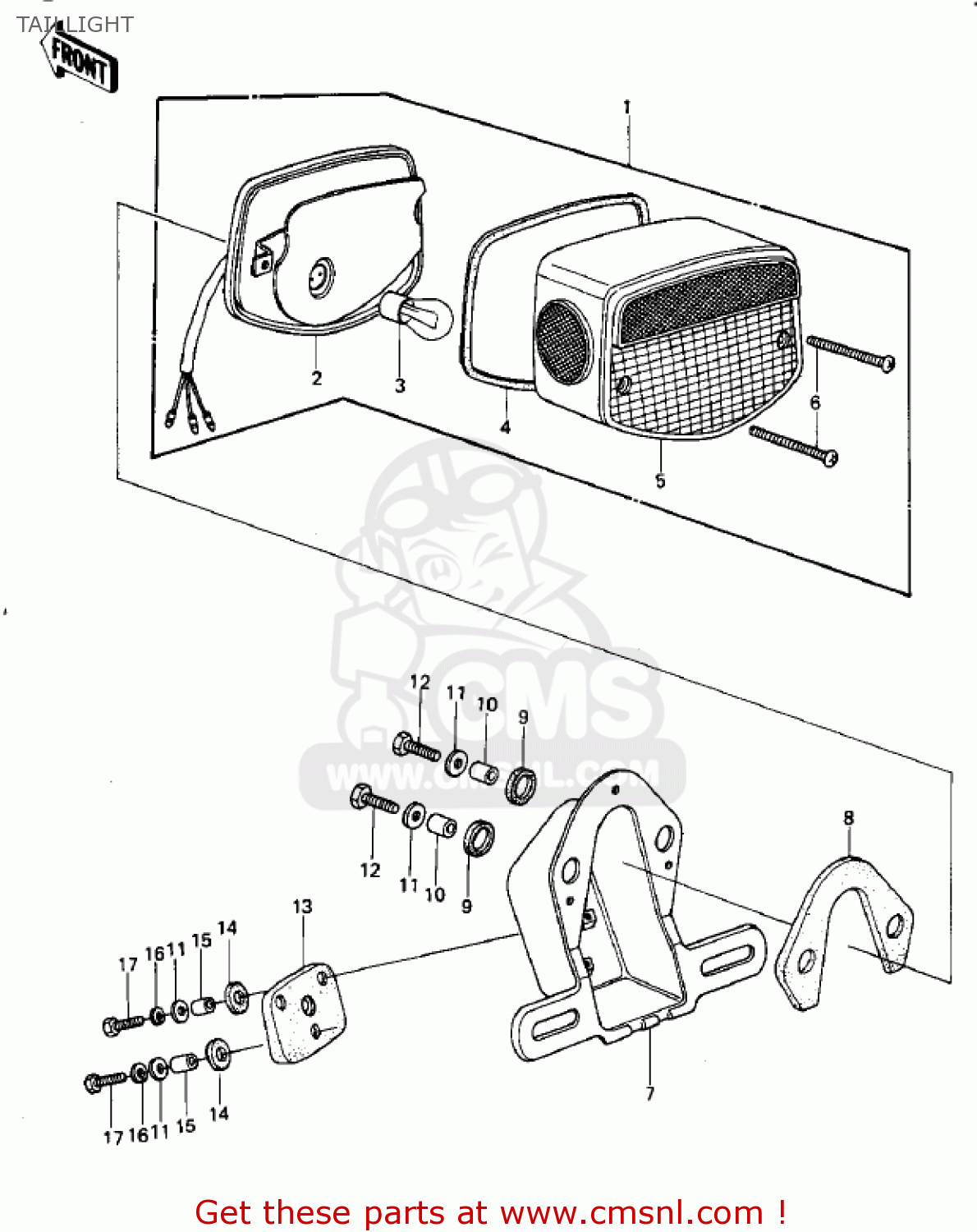 TAILLIGHT KZ1000G1 CLASSIC 1980 CANADA