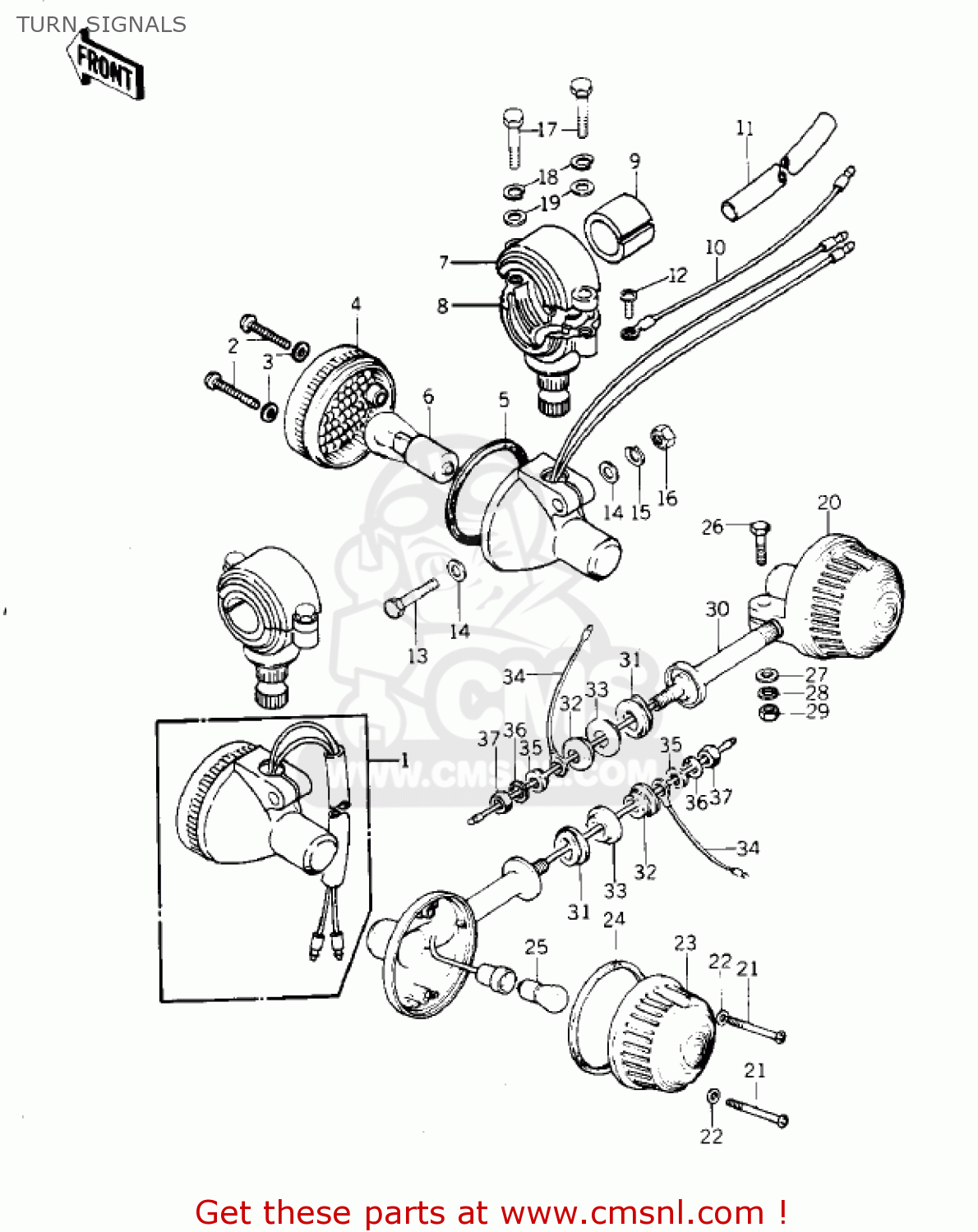 TURN SIGNALS KZ1000G1 CLASSIC 1980 CANADA