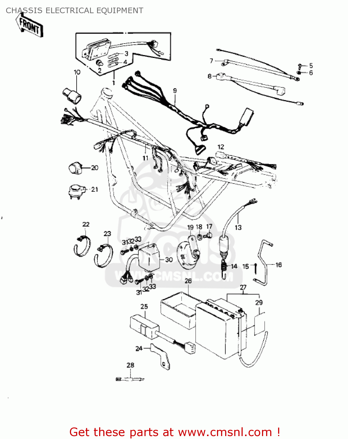 CHASSIS ELECTRICAL EQUIPMENT KZ1000G1 CLASSIC 1980 CANADA
