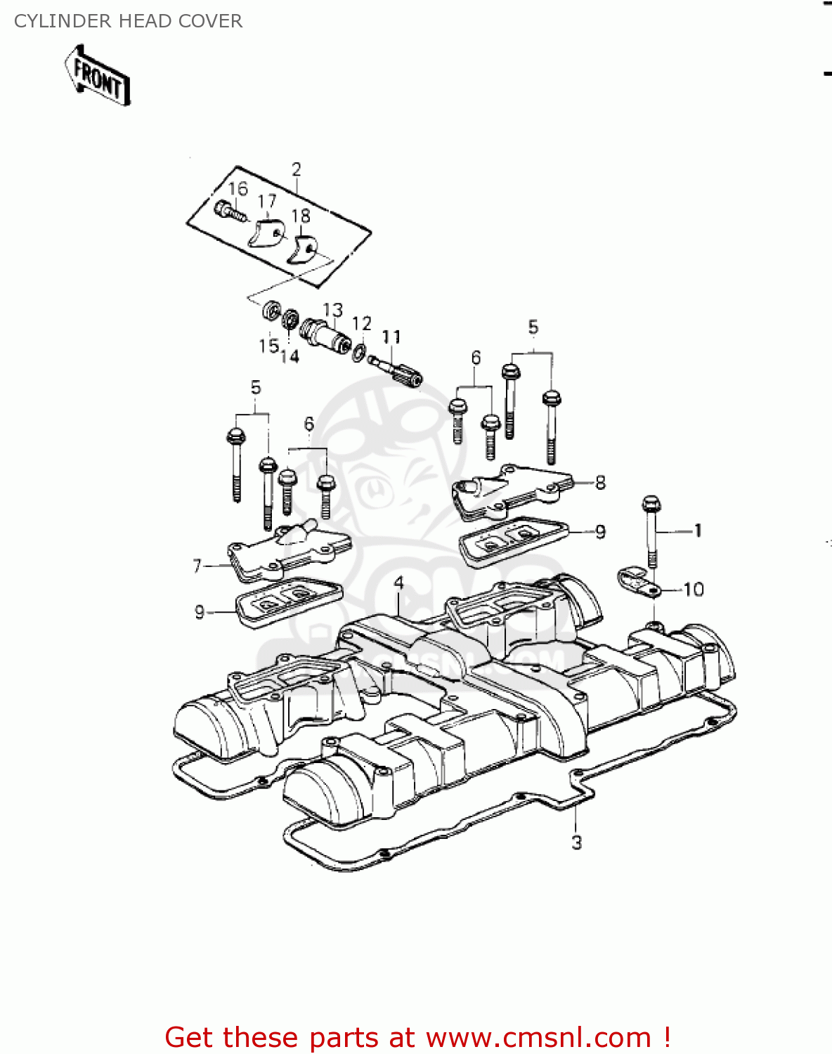 CYLINDER HEAD COVER KZ1000G1 CLASSIC 1980 CANADA