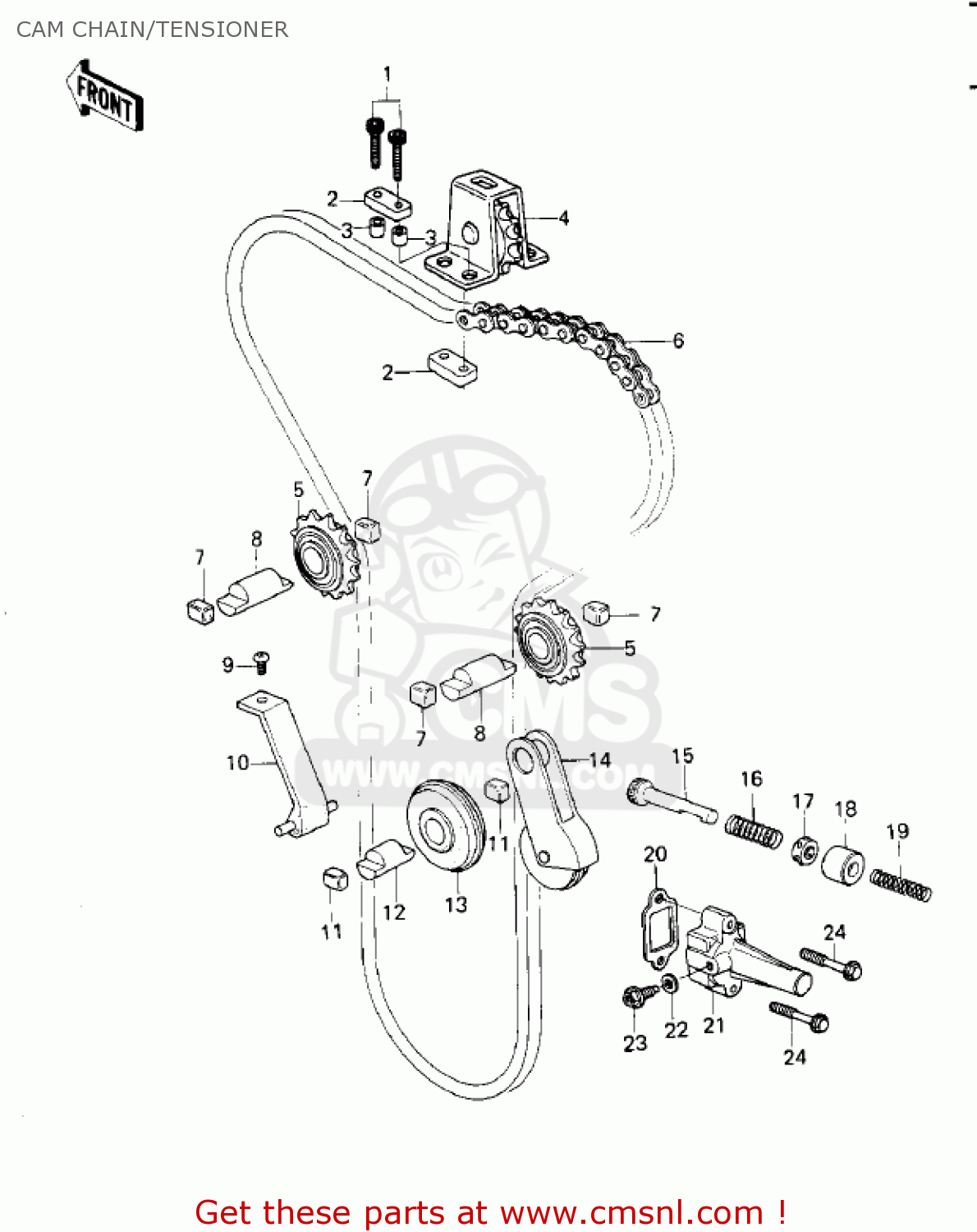 CAM CHAIN/TENSIONER KZ1000G1 CLASSIC 1980 CANADA