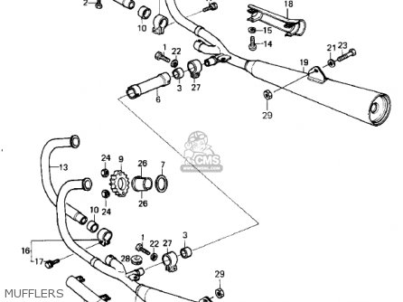 MUFFLERS - KZ1000G1 CLASSIC 1980 CANADA