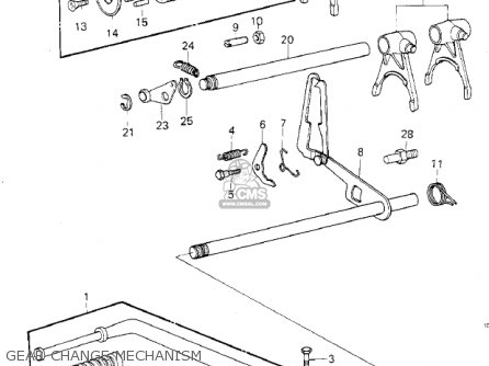 GEAR CHANGE MECHANISM - KZ1000G1 CLASSIC 1980 CANADA