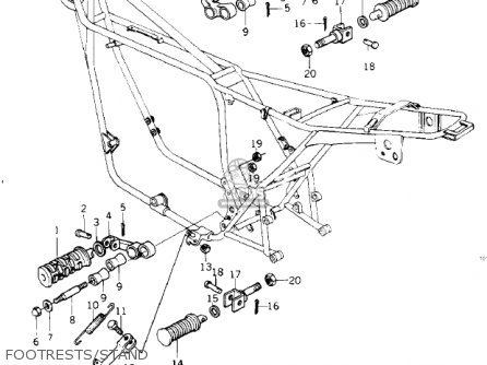 FOOTRESTS/STAND - KZ1000G1 CLASSIC 1980 CANADA