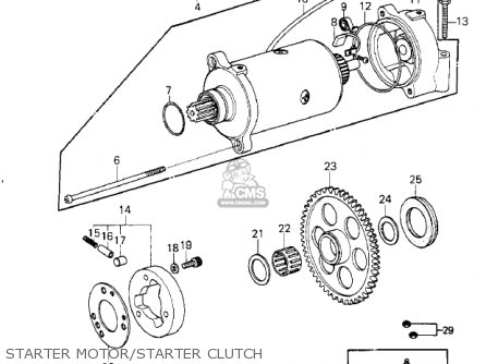 STARTER MOTOR/STARTER CLUTCH - KZ1000G1 CLASSIC 1980 CANADA