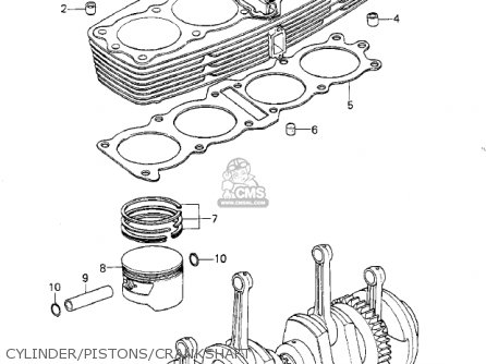CYLINDER/PISTONS/CRANKSHAFT - KZ1000G1 CLASSIC 1980 CANADA