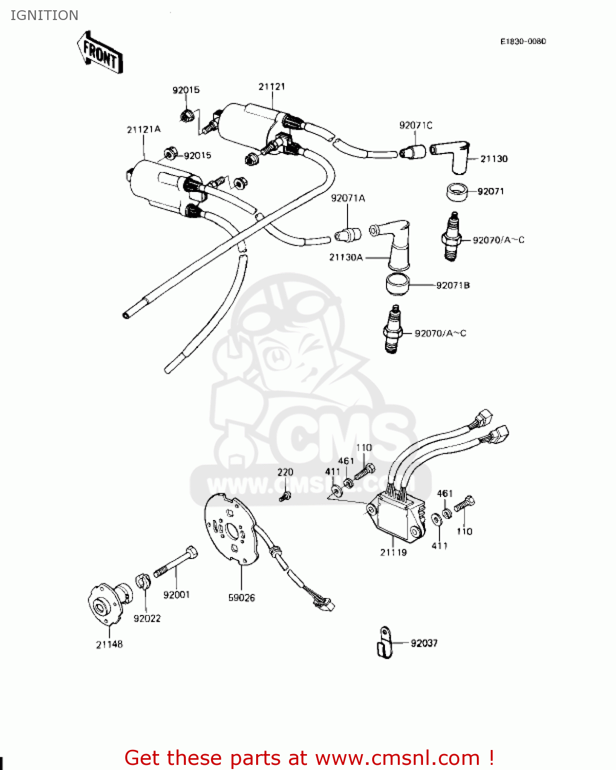 IGNITION KZ1000J1 1981 USA CANADA