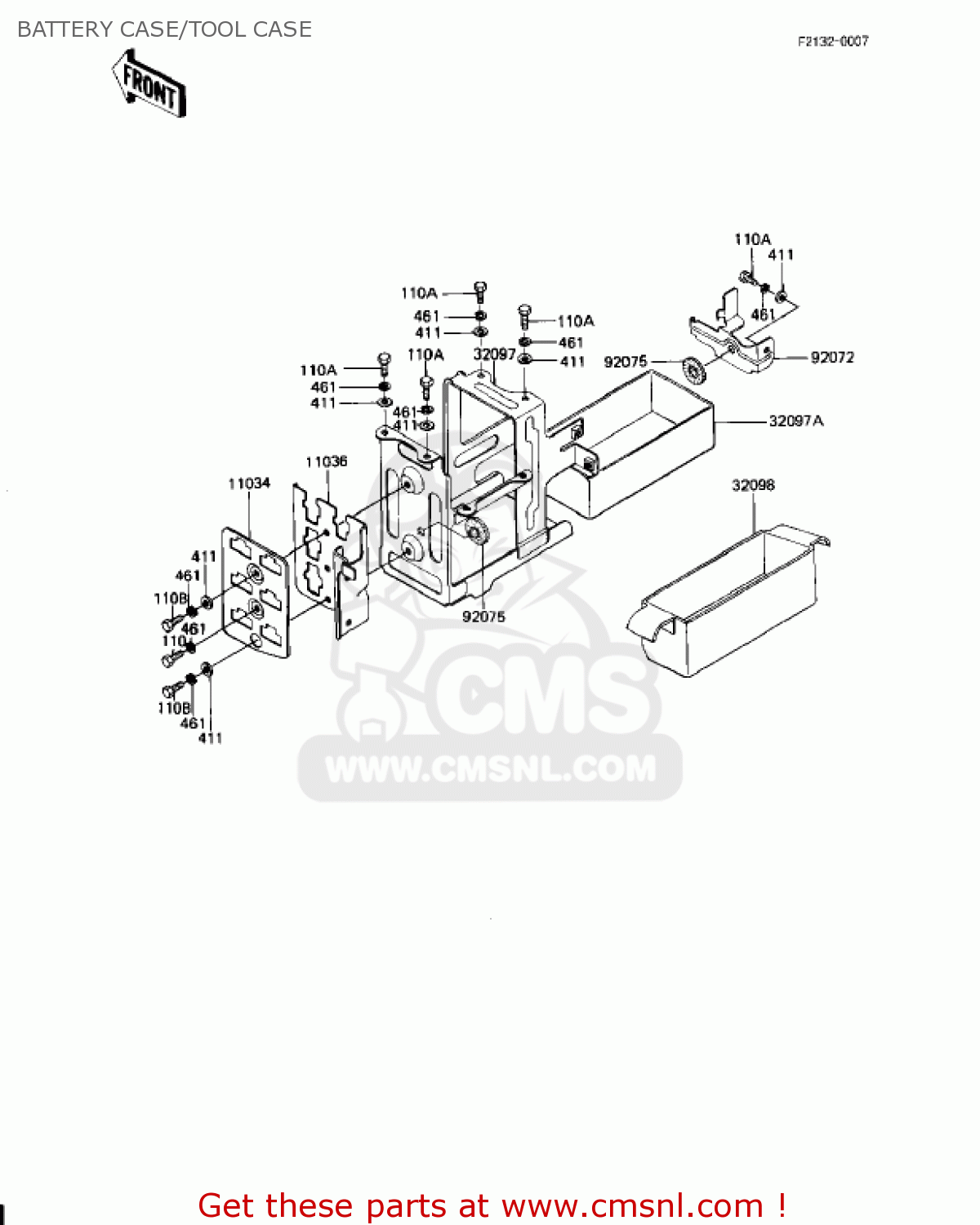 BATTERY CASE/TOOL CASE KZ1000J1 1981 USA CANADA