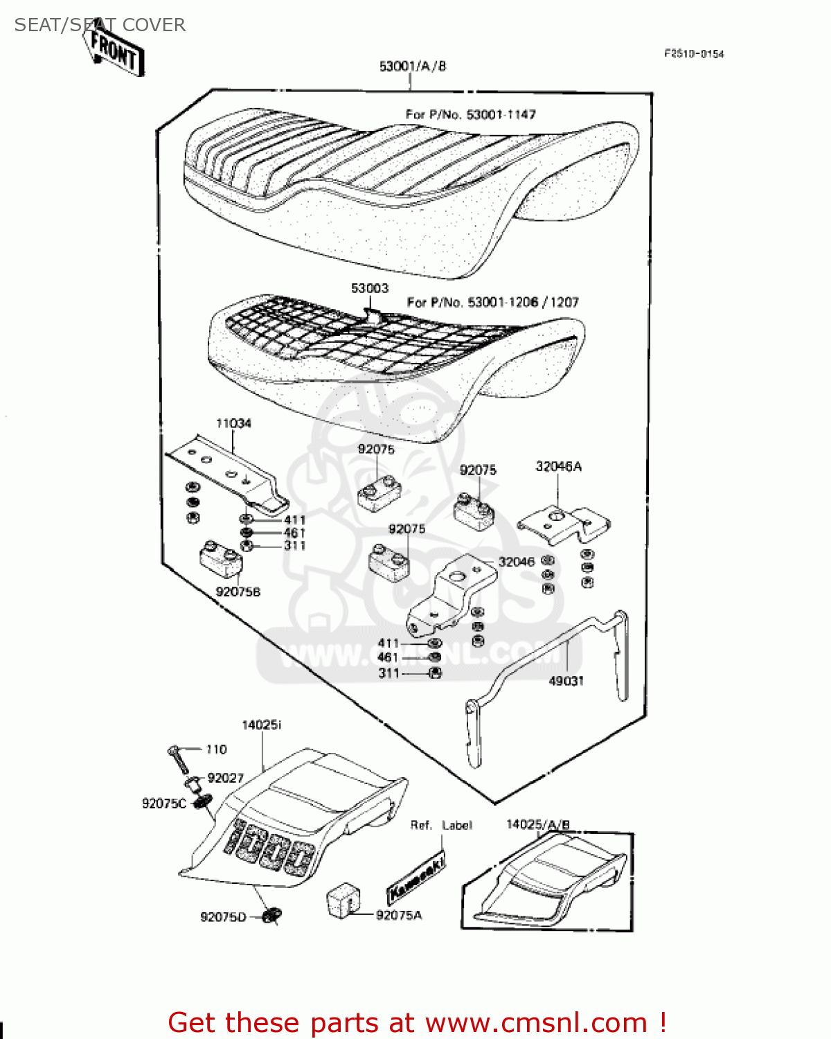 SEAT/SEAT COVER KZ1000J1 1981 USA CANADA